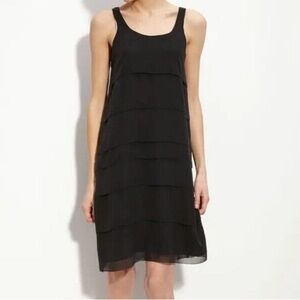Eileen Fisher Sleeveless Layered 100% Silk Dress